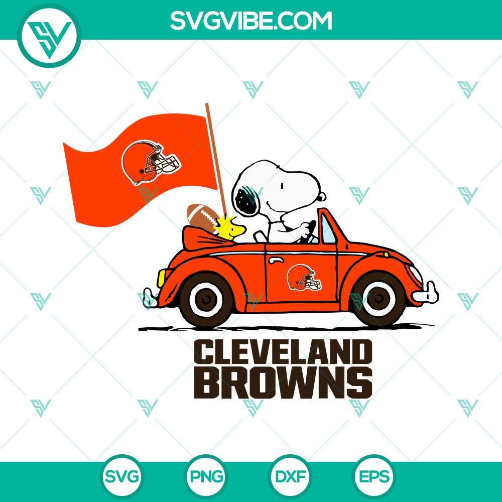 snoopy car cleveland browns svg png dxf eps cut files 6 mockup