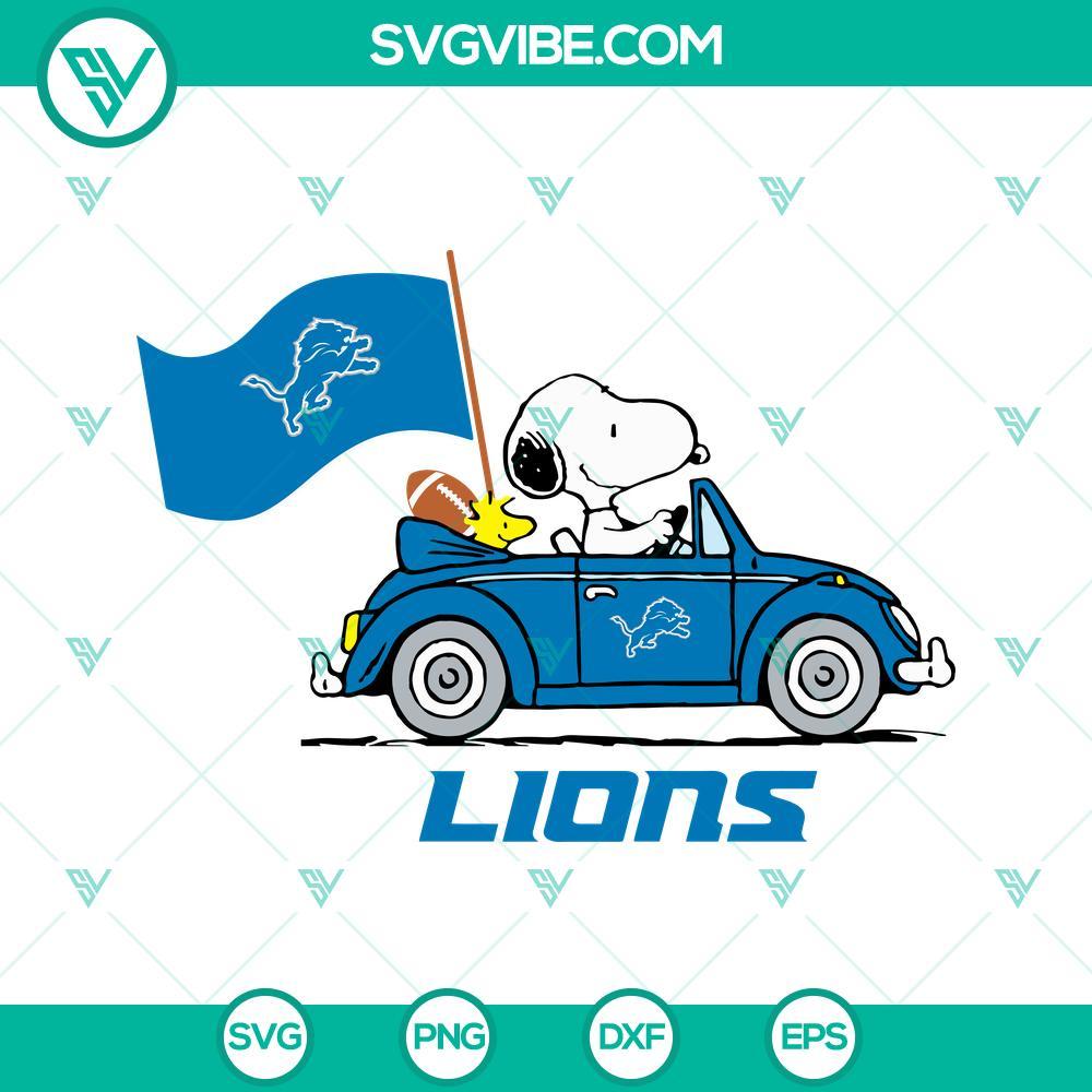 snoopy car detroit lions svg png dxf eps cut files 10 mockup