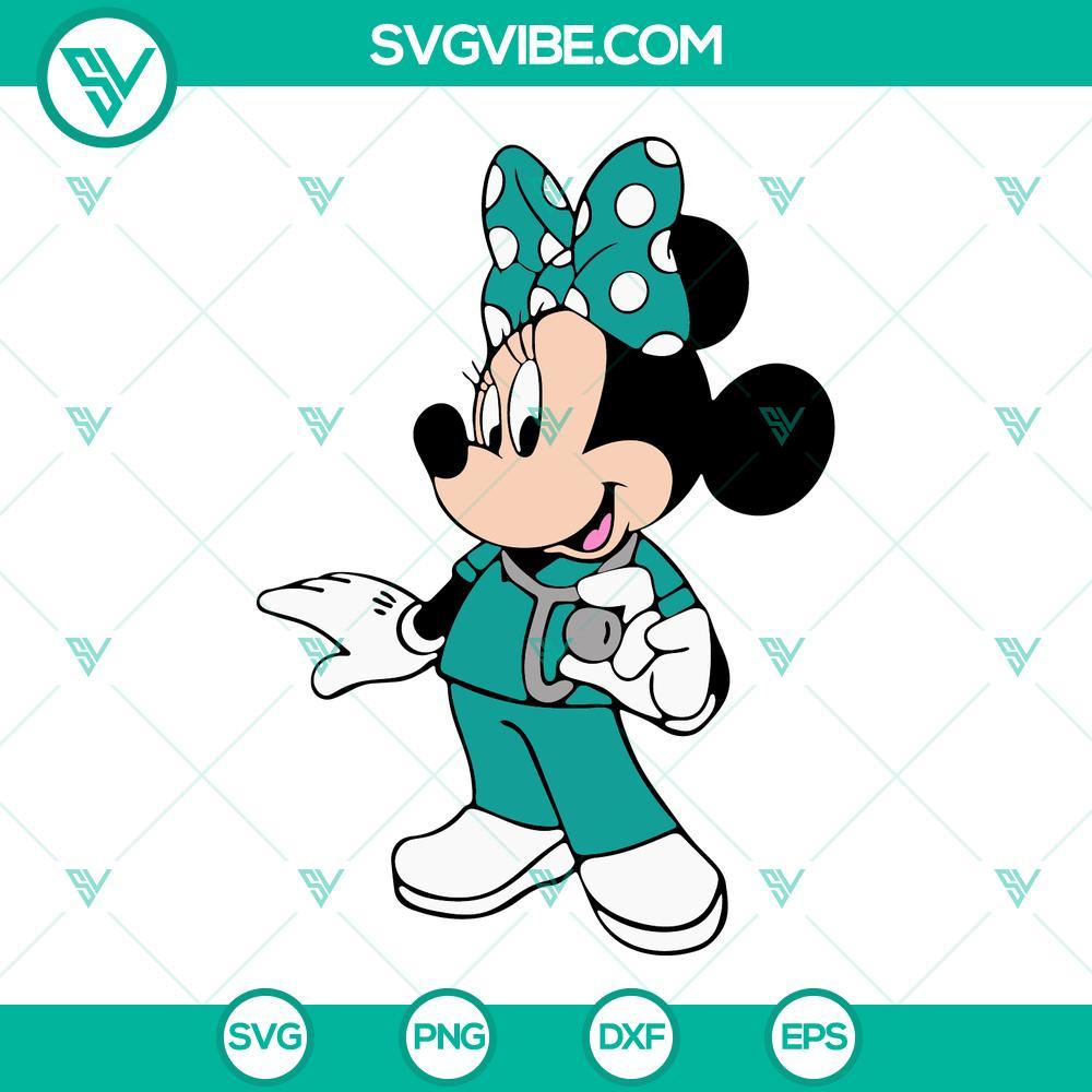 minnie mouse teal nurse svg stethoscope svg medical disney svg png dxf eps 3 mockup