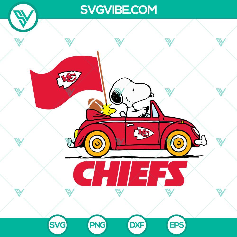 snoopy car kansas city chiefs svg png dxf eps cut files 6 mockup