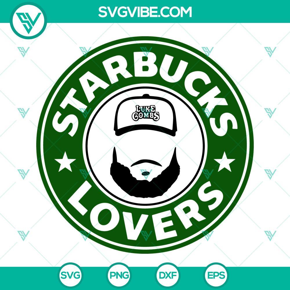 starbucks lovers luke combs svg western svg starbucks logo svg country music svg png dxf eps 7 mockup