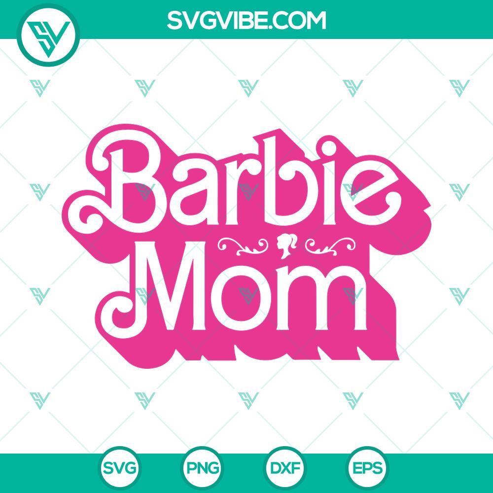 barbie mom svg barbie mama svg pink doll mom svg png dxf eps 8 mockup