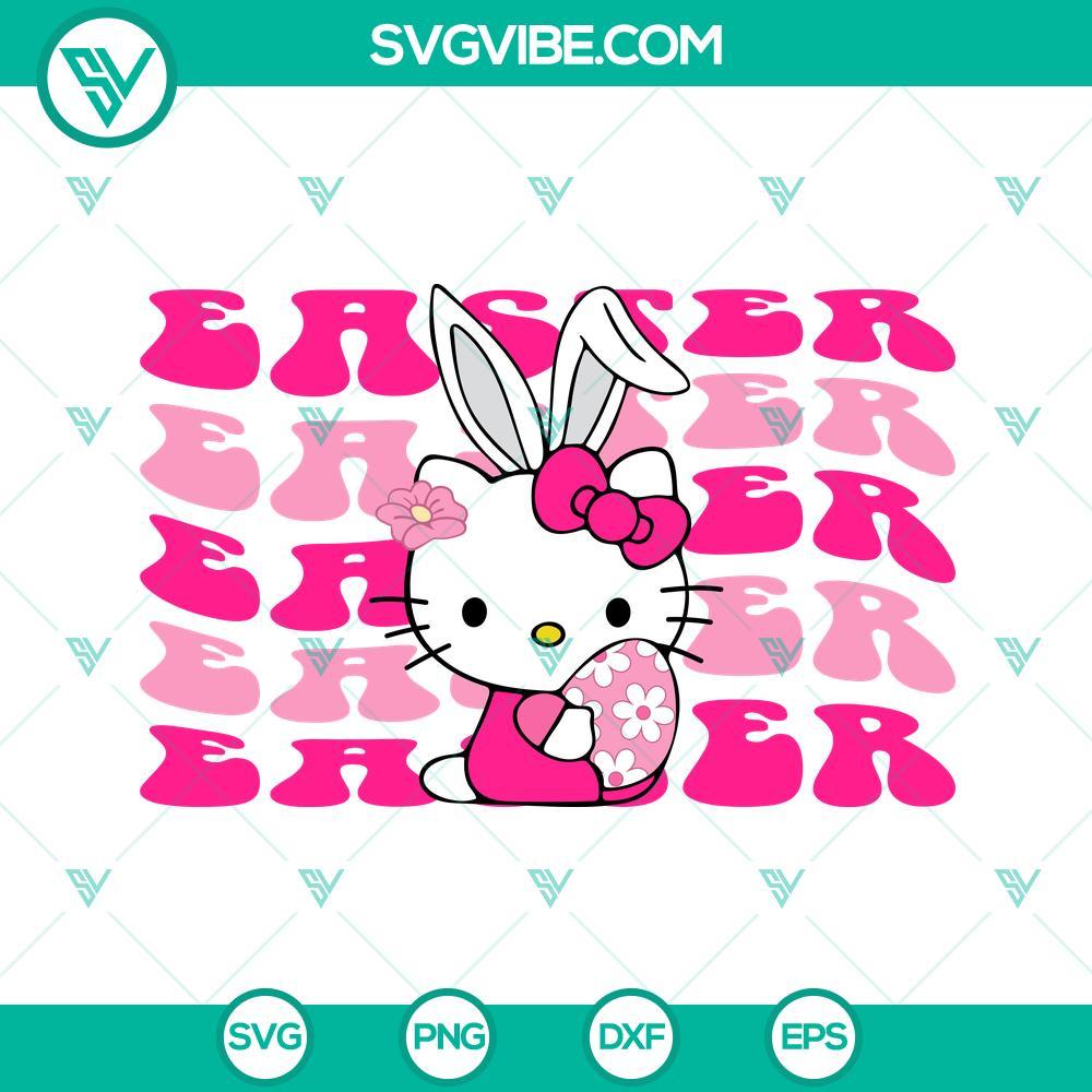 hello kitty easter svg easter bunny cat svg kawaii svg happy easter svg png dxf eps cricut 5 mockup