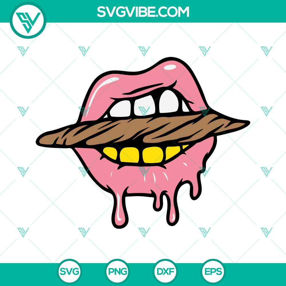 sexy pink lips cannabis joint svg weed girl smoking svg stoner svg happy 420 svg png dxf eps 1 mockup