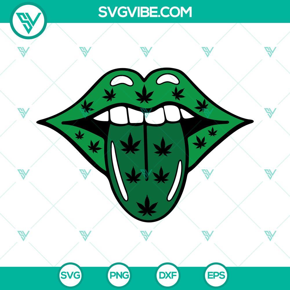 weed lips tongue svg stoner svg smoke marijuana svg funny 420 day svg png dxf eps files 6 mockup