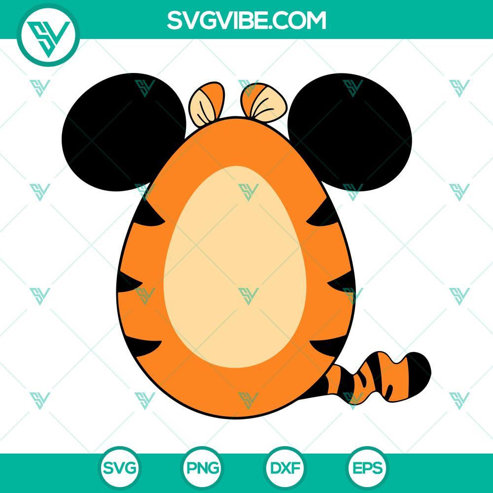 tigger mickey ears easter egg svg winnie the pooh easter svg cute disney easter svg png dxf eps 2 mockup