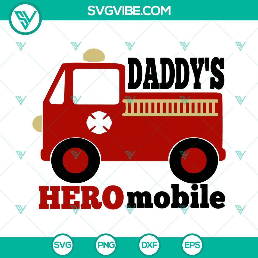 daddy s hero mobile svg fire engine svg fireman svg firefighter dad svg png dxf eps digital download 1 mockup