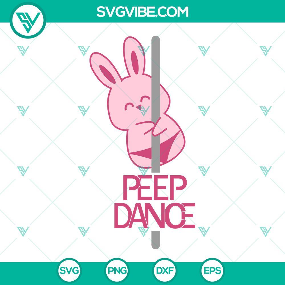 peep dance svg easter bunny pole dance svg funny girls easter svg png dxf eps 6 mockup