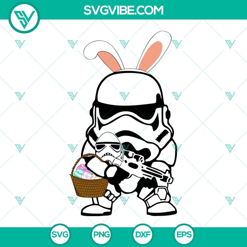 stormtrooper easter bunny svg easter egg basket svg easter star wars svg png dxf eps 10 mockup