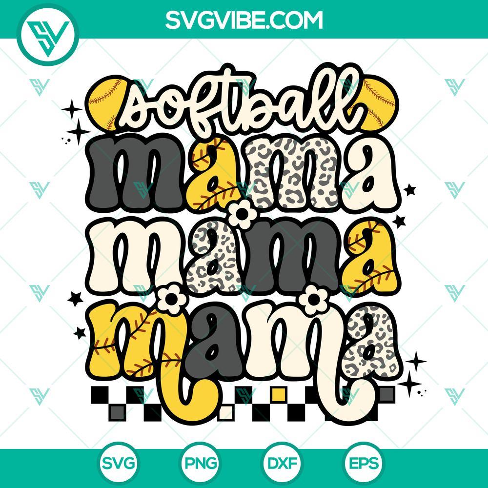 softball mama retro svg leopard print svg softball mom svg sports mama svg png dxf eps files 1 mockup