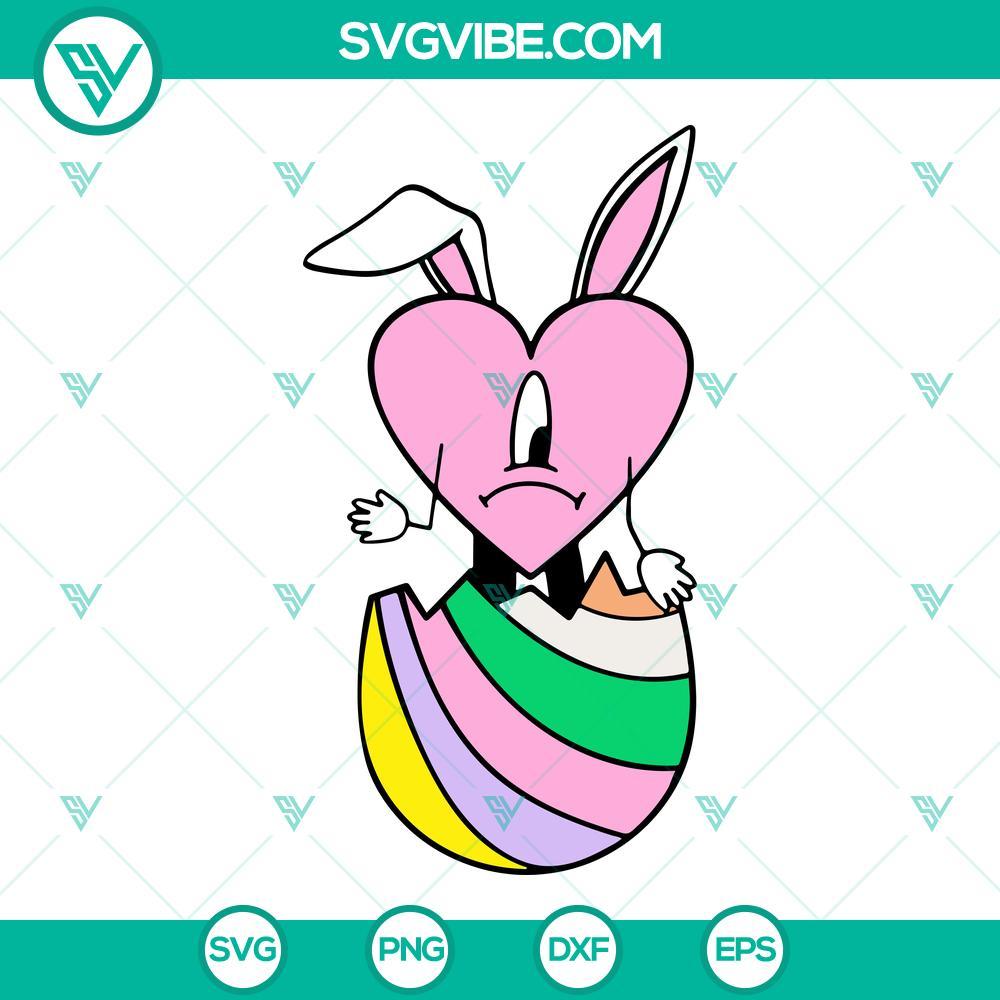 bad bunny heart easter egg svg un pascua sin ti svg png dxf eps 8 mockup