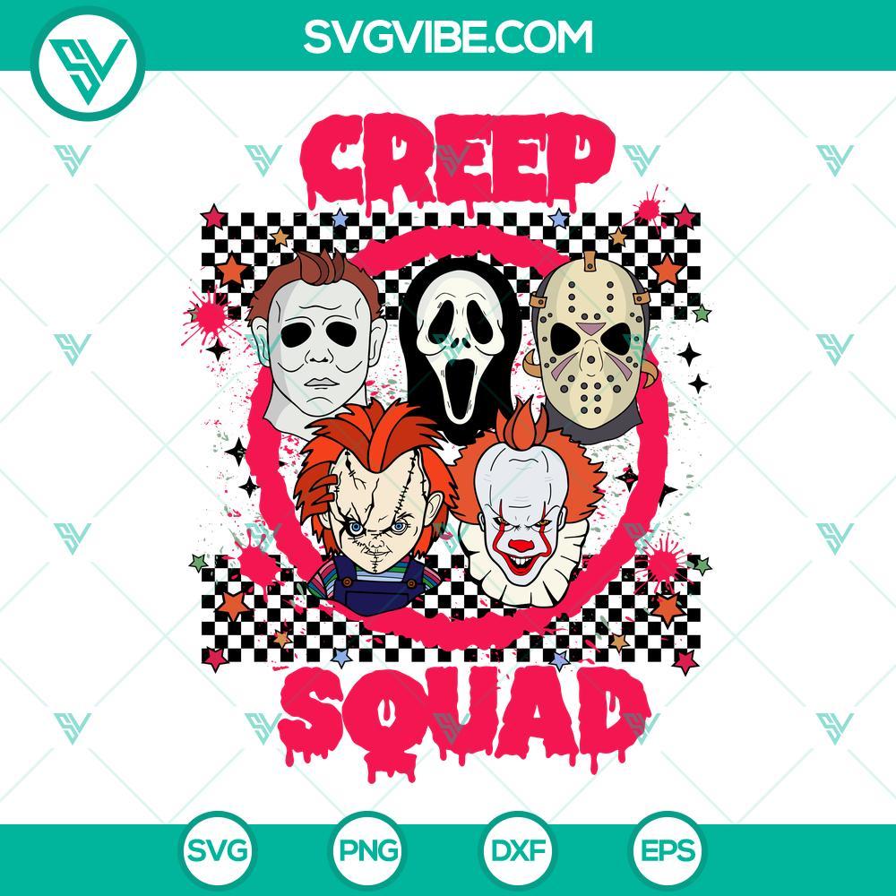 creep squad svg horror movie characters svg horror friends svg halloween svg 3 mockup