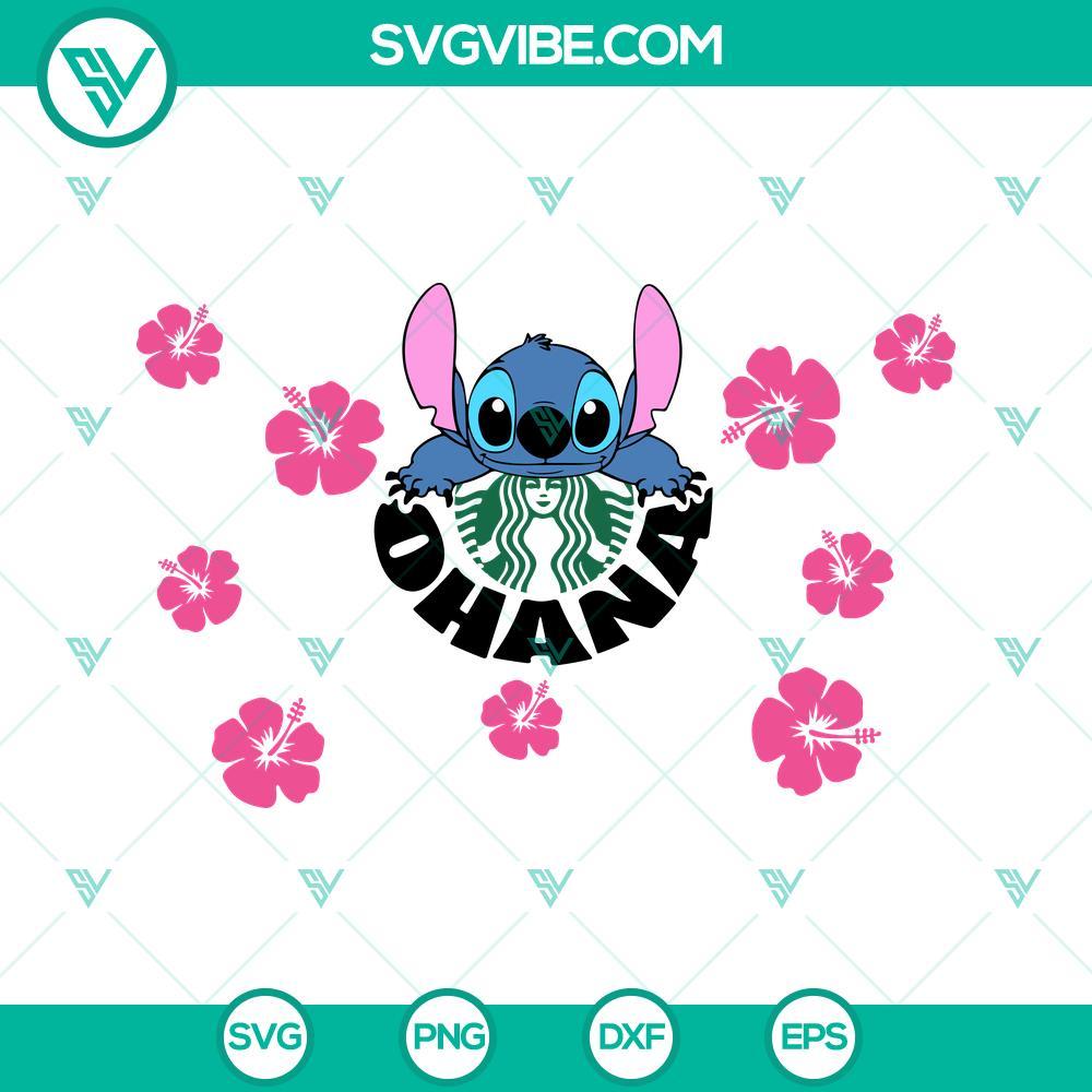 stitch ohana starbucks wrap svg lilo and stitch disney svg cute 24oz venti cold cup full wrap svg png dxf eps 3 mockup