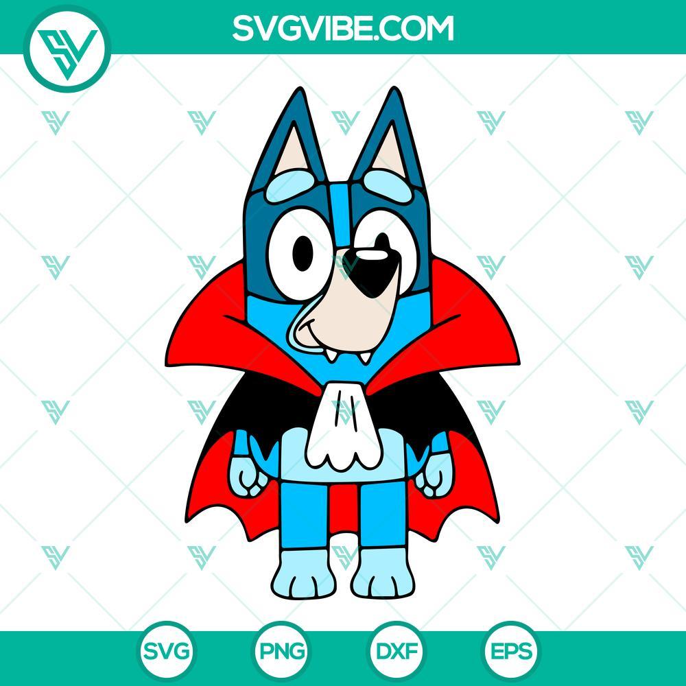 bluey vampire svg bluey halloween svg png dxf eps cut files 6 mockup