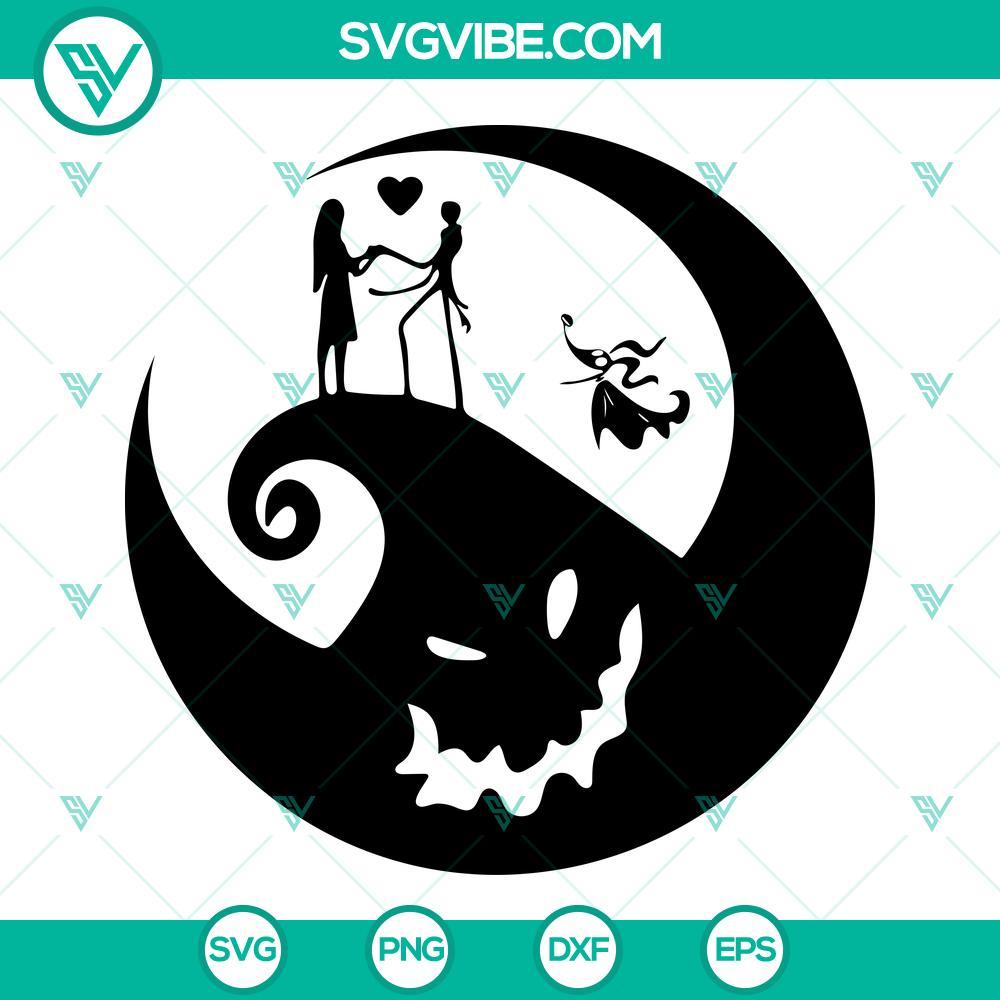 jack and sally svg nightmare before christmas couple svg halloween svg png dxf eps 7 mockup