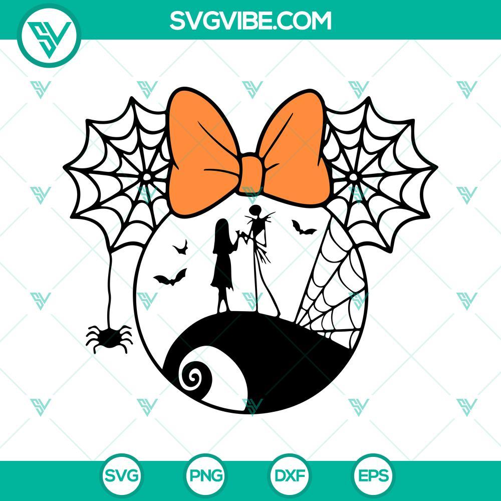 jack skellington and sally mickey head svg bundle disney halloween svg nightmare before christmas svg png dxf eps 1 mockup