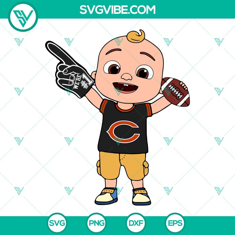 baby jj cocomelon chicago bears svg png dxf eps cricut 7 mockup