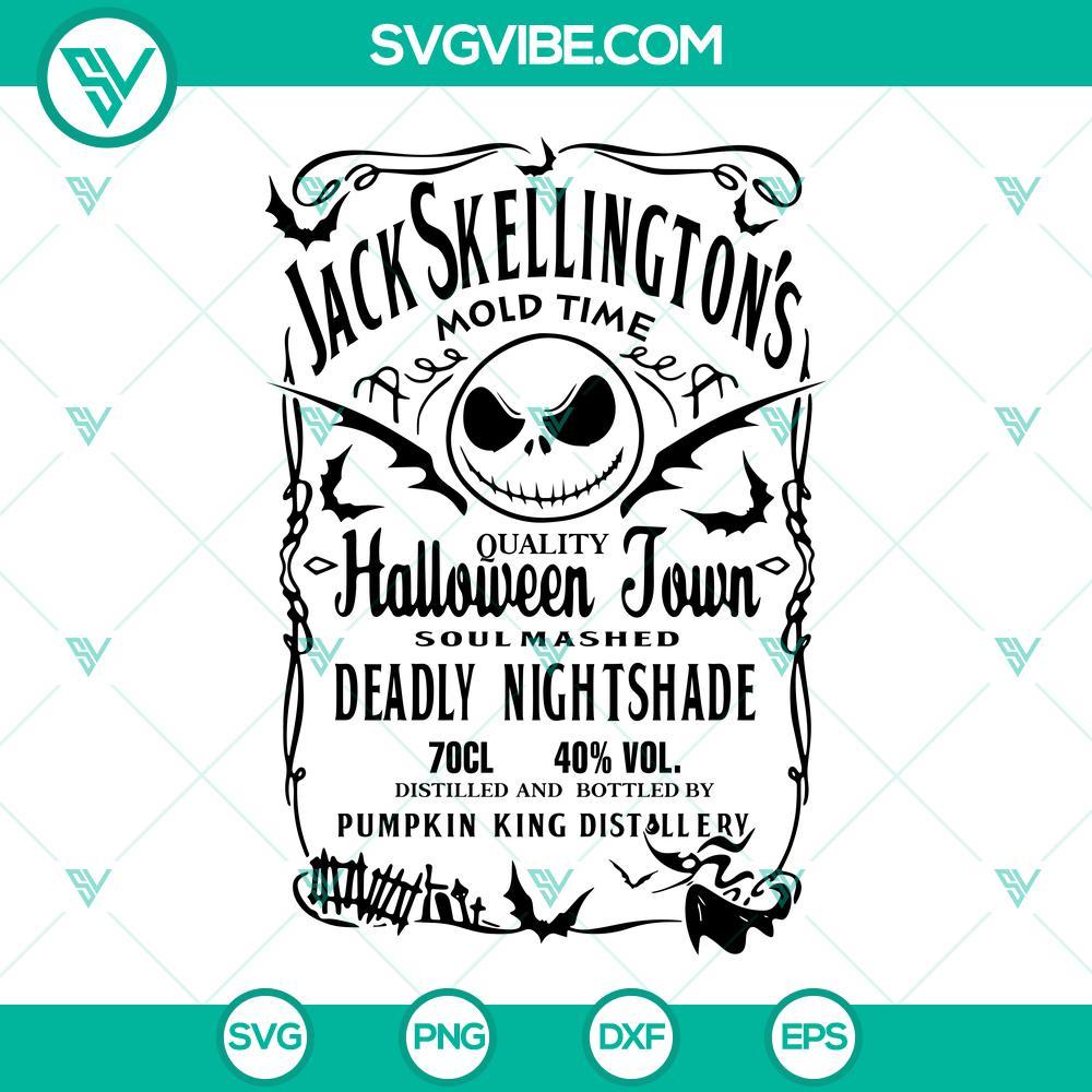 jack skellington whiskey brewery distillery label svg nightmare before christmas alcohol svg png dxf eps 6 mockup