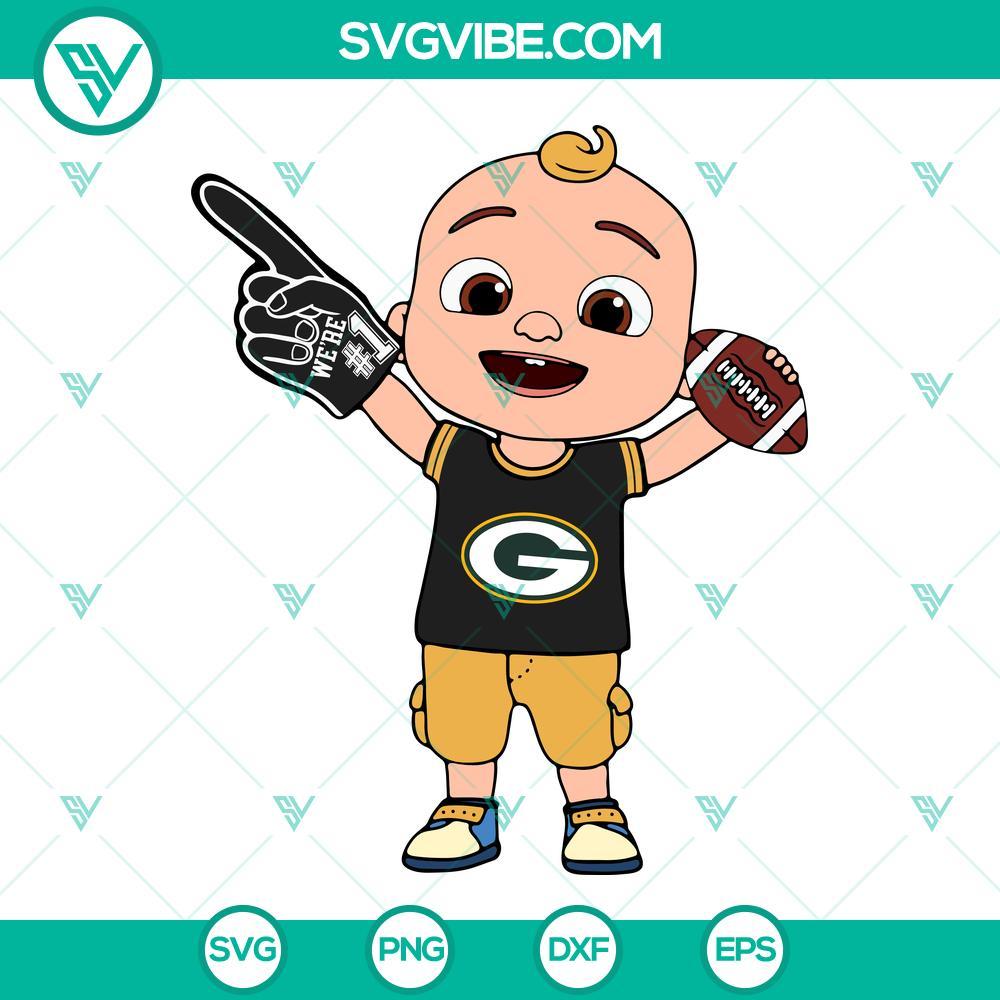 baby jj cocomelon green bay packers svg png dxf eps cricut 5 mockup