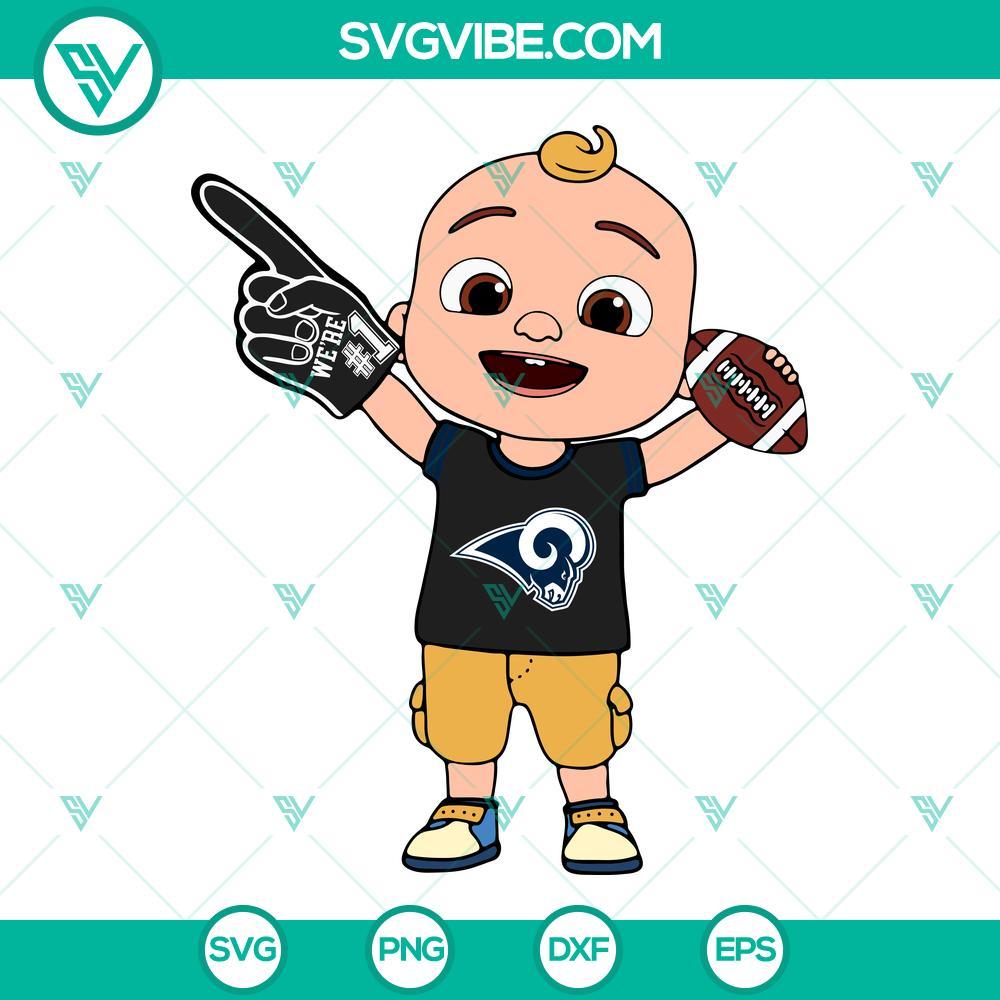 baby jj cocomelon los angeles rams svg png dxf eps cricut 4 mockup