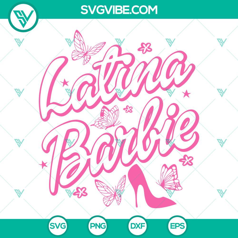 latina barbie svg barbie svg latina pink doll girl svg png dxf eps cut files 10 mockup