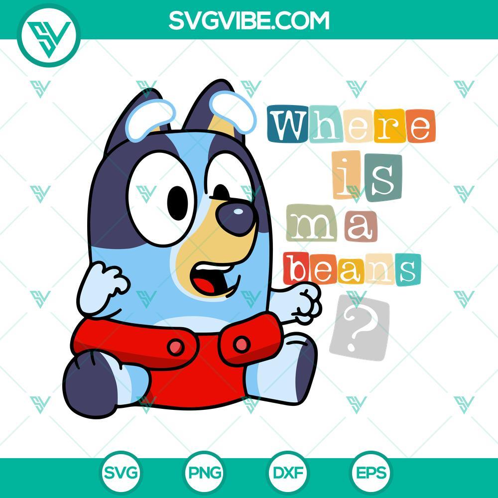 where is ma beans bluey svg baby bluey saying svg png dxf eps cut files 9 mockup