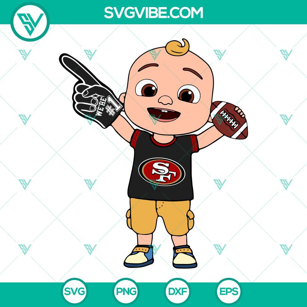 baby jj cocomelon san francisco 49ers svg png dxf eps cricut 7 mockup