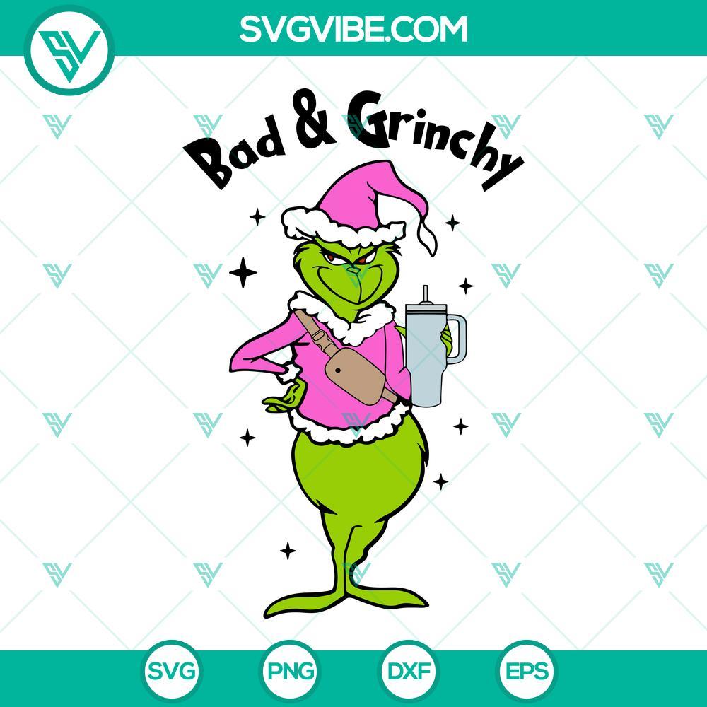 pink grinch svg bundle bougie grinch svg bad and grinchy svg christmas grinch stanley cup and belt bag svg 3 mockup