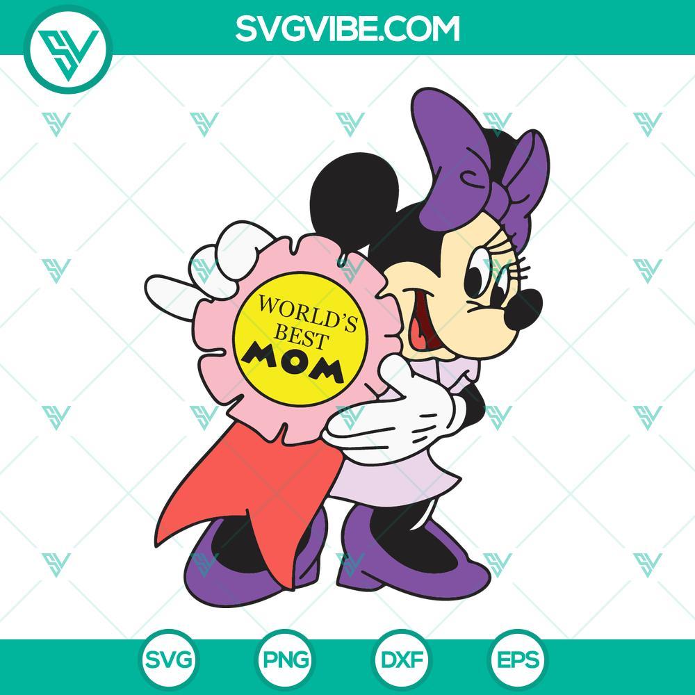 minnie world s best mom svg minnie mouse mama svg family vacation svg disney mouse mother s day svg png dxf eps 2 mockup