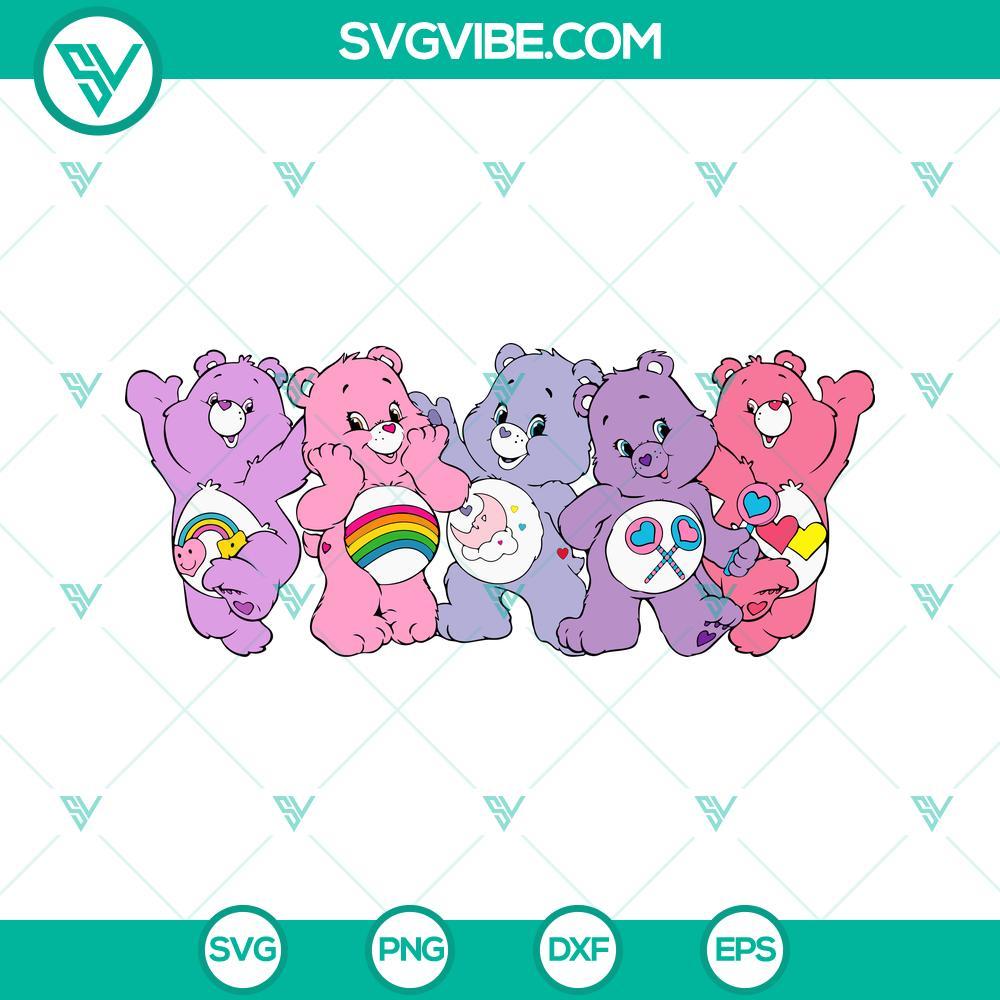 care bears 16oz libbey can glass wrap svg cartoon cup wrap svg png dxf eps 9 mockup