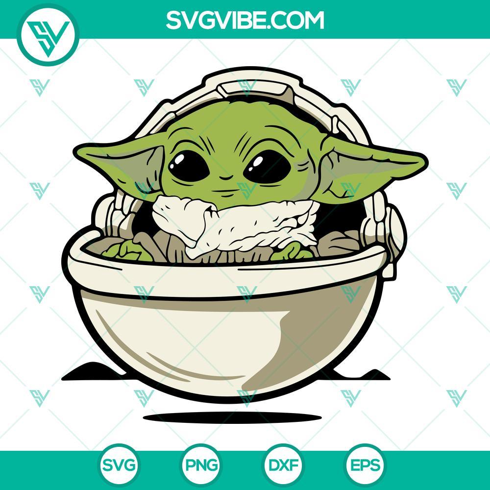 baby yoda floating carrier svg grogu svg mandalorian svg may 4th svg star wars svg png dxf eps 10 mockup