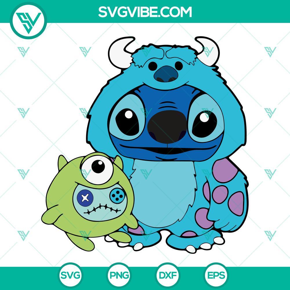 stitch monsters inc svg lilo and stitch svg monsters university svg disney cartoon svg png dxf eps cricut 10 mockup