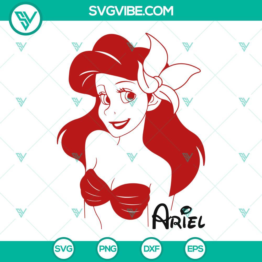 ariel svg disney princess movies svg png dxf eps cricut 6 mockup