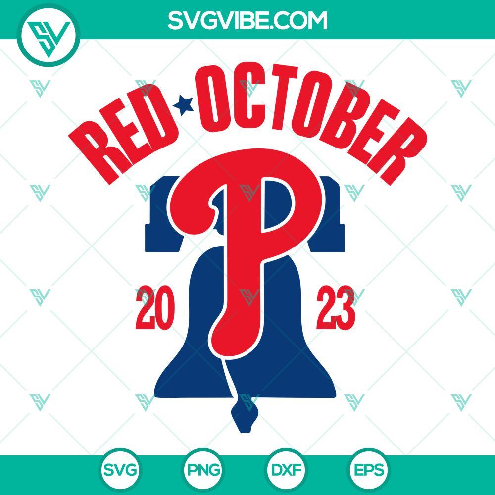 red october 2023 philadelphia phillies svg phillies home run bell svg 3 mockup