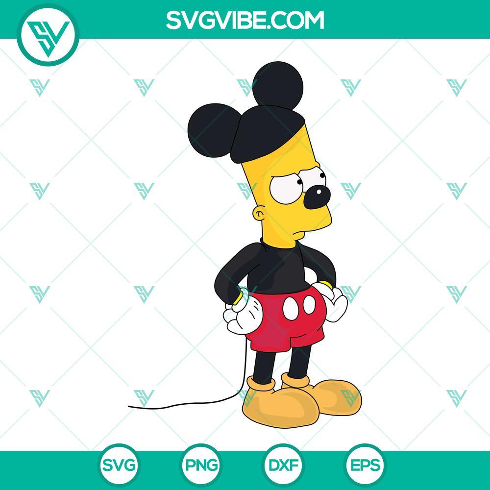 bart mickey mouse svg simpson disney design svg png dxf eps cricut 4 mockup