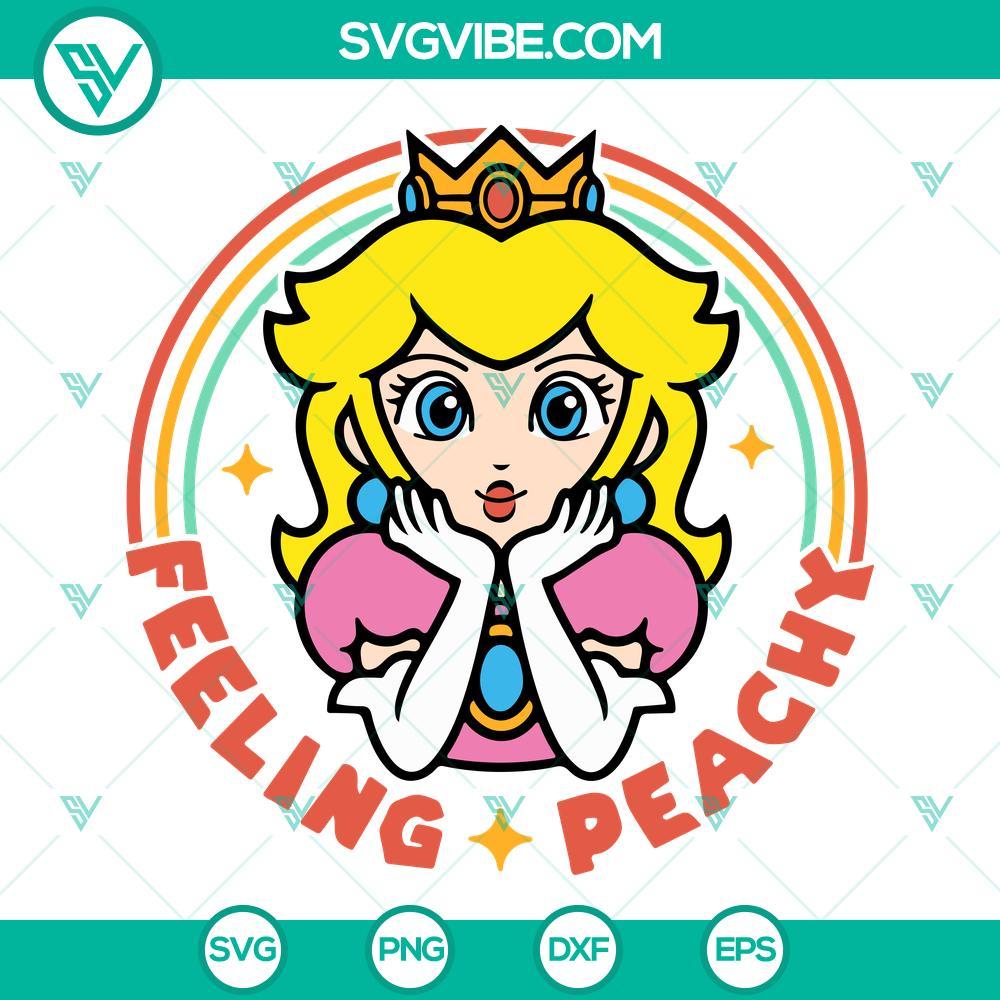 feeling peachy princess peach svg super mario princess svg png dxf eps 2 mockup