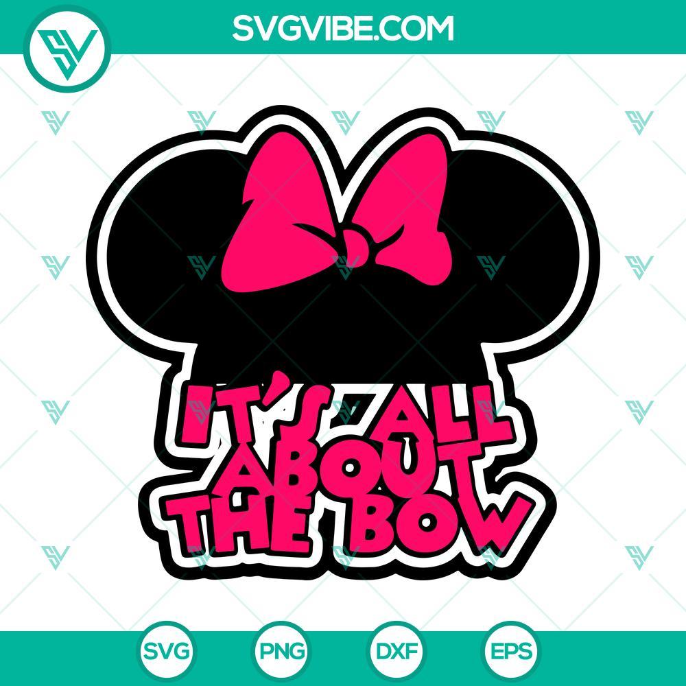 it s all about the bow minnie ears svg mouse head svg disney girl svg png dxf eps instant download 7 mockup