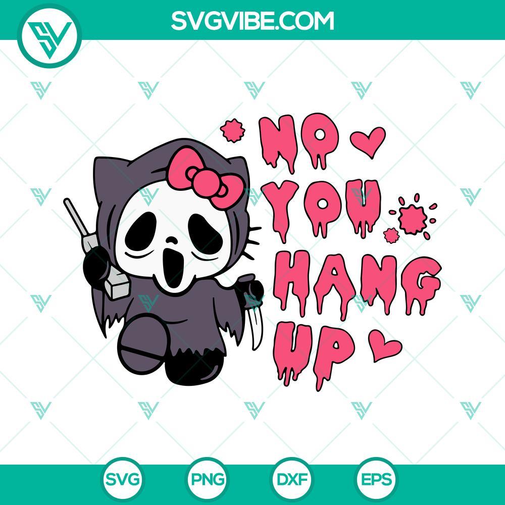 hello kitty ghostface no you hang up svg ghostface scream calling svg hello kitty halloween svg 3 mockup