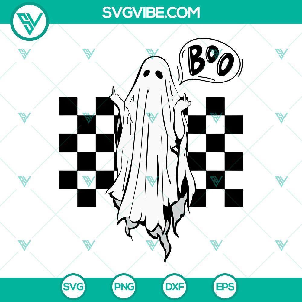 boo ghost middle finger svg png dxf eps cut files for cricut silhouette 9 mockup