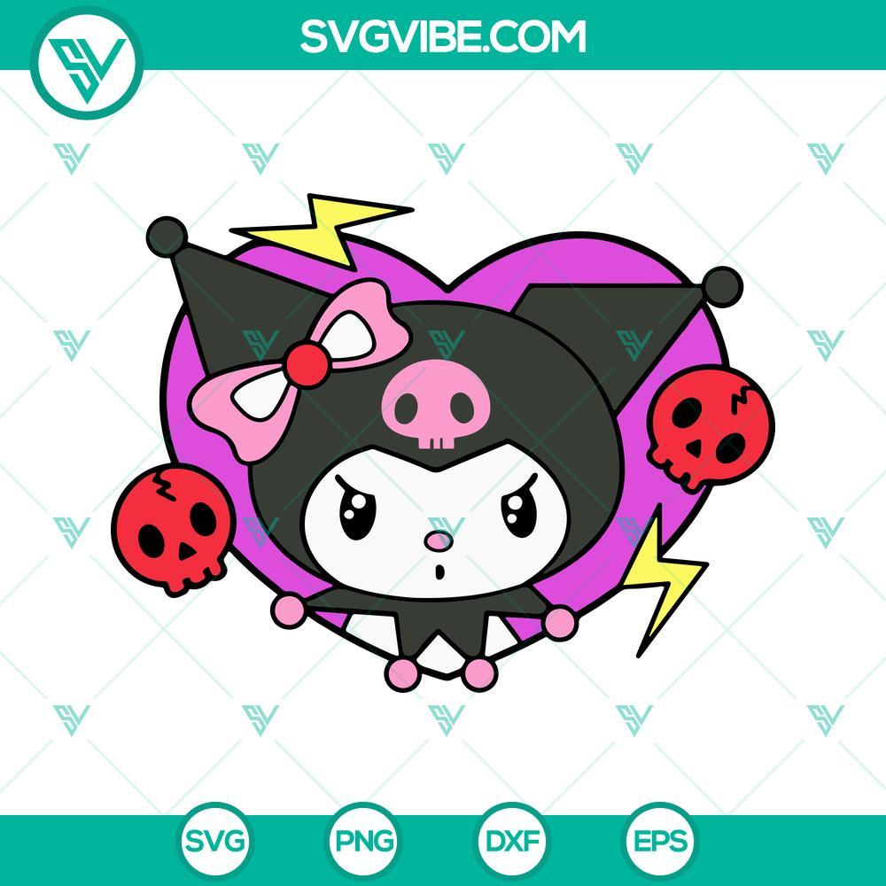 my melody and kuromi heart svg bundle cute sanrio cartoon svg png dxf eps cricut 6 mockup