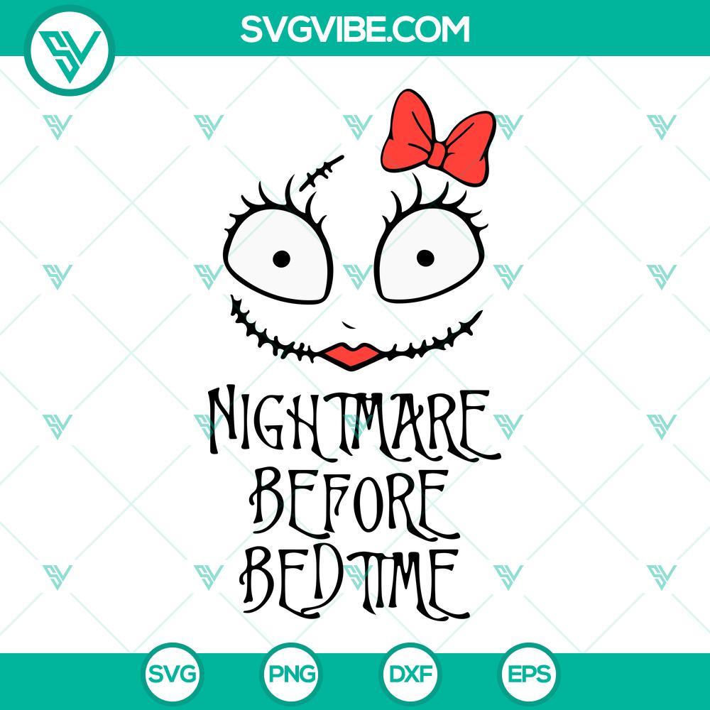 nightmare before bedtime svg bundle jack and sally svg halloween svg png dxf eps 3 mockup