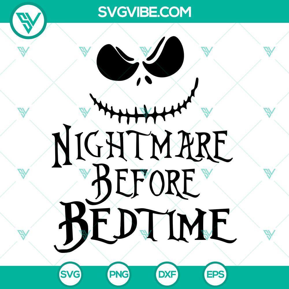 nightmare before bedtime svg bundle jack skellington and sally svg png dxf eps cricut 1 mockup