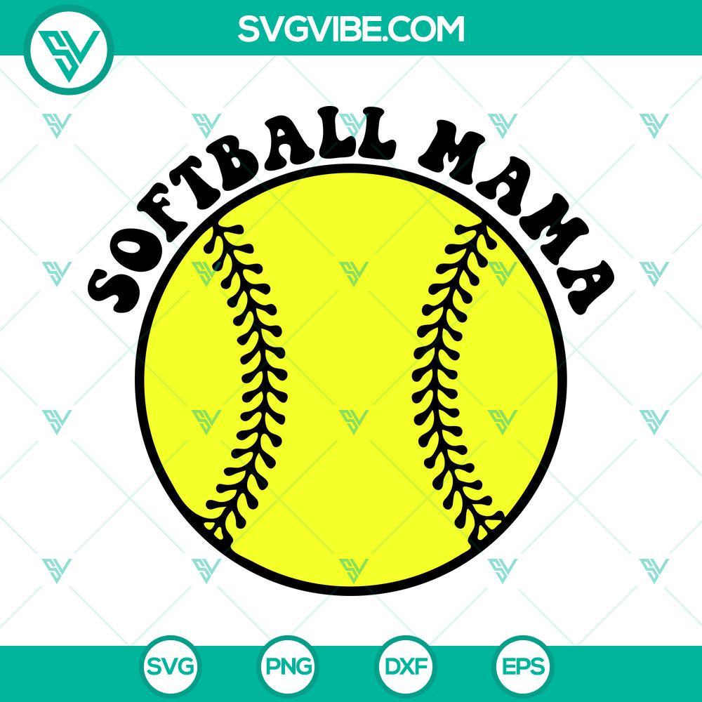 somebody s loud mouth softball mama svg retro softball mom svg trendy mama quotes svg shirt designs 10 mockup