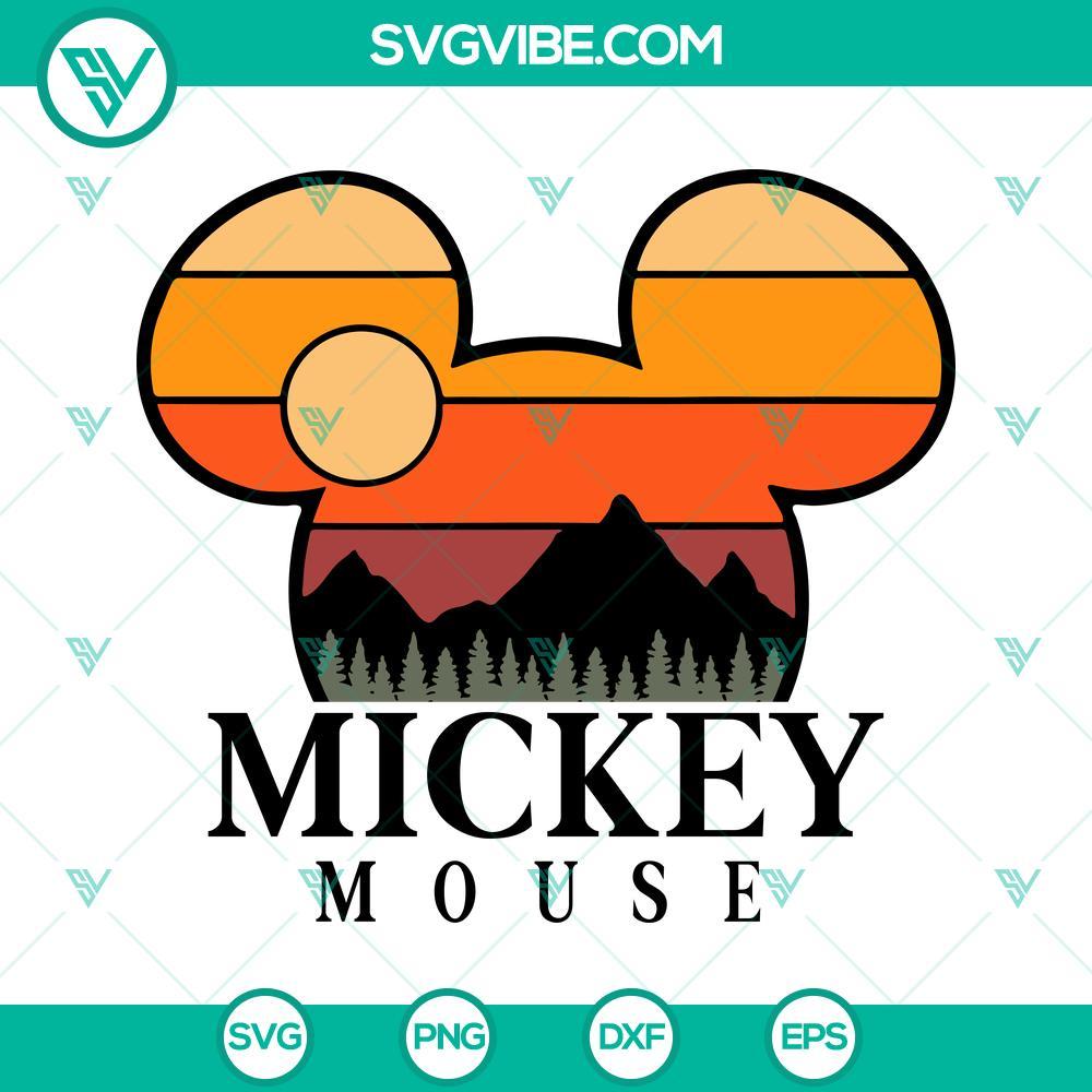 mickey mouse sunset mountain svg mouse head svg disney family vacation svg png dxf png cricut 1 mockup