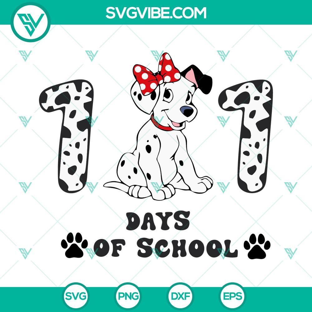 101 days of school dalmatian svg kindergarten svg 100 days of school svg png dxf eps cut files 8 mockup