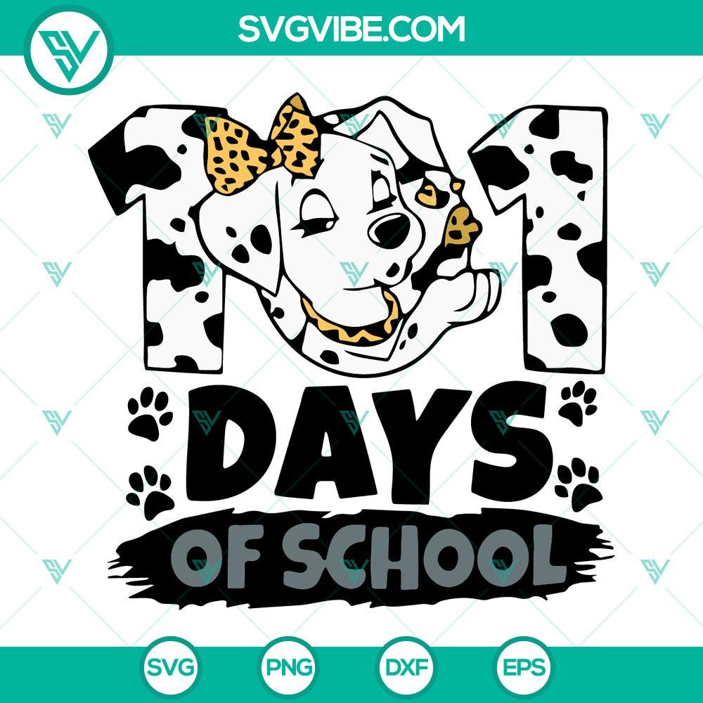 101 days of school svg dalmatian svg 100 days of school svg disney school svg png dxf eps 2 mockup