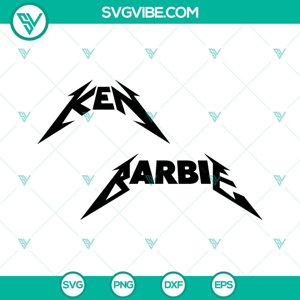 metal rock ken barbie logo svg barbie and ken svg ken svg 7 mockup