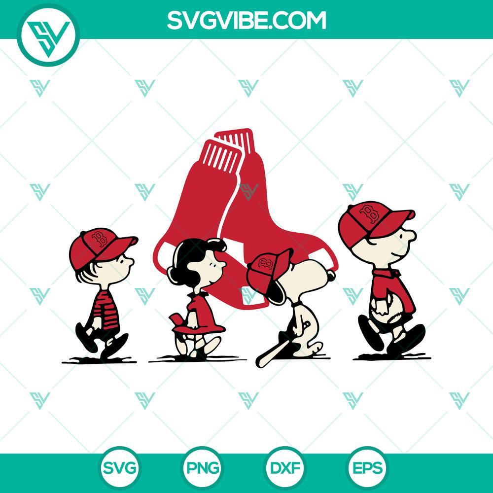 snoopy charlie brown boston red sox svg png dxf eps cricut files 3 mockup