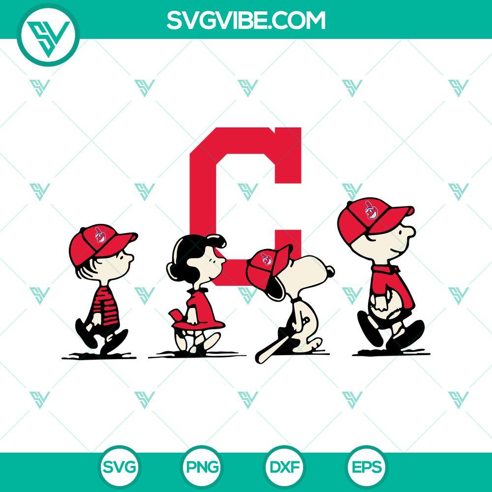 snoopy charlie brown cleveland indians svg png dxf eps cricut files 8 mockup