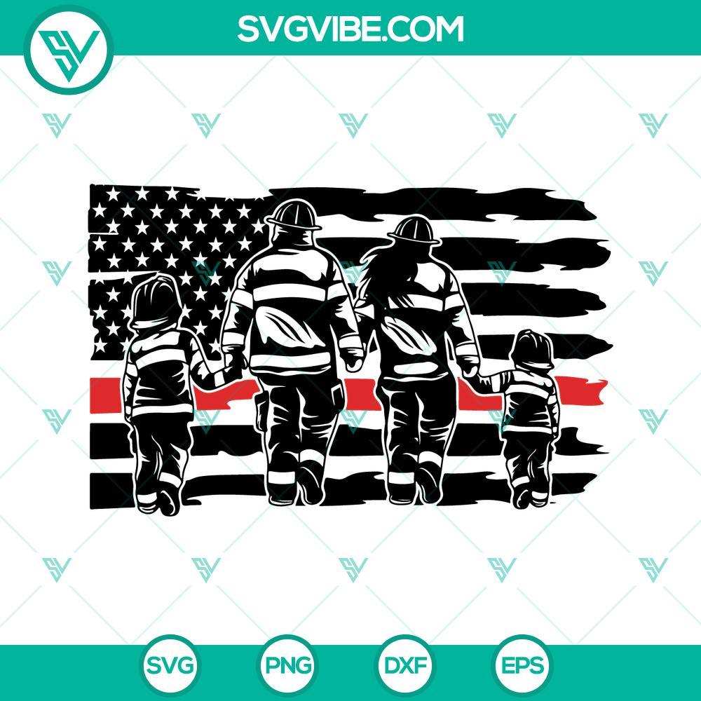 firefighter family thin red line flag svg firefighter mom svg fire dad svg american firefighter svg png dxf eps 3 mockup